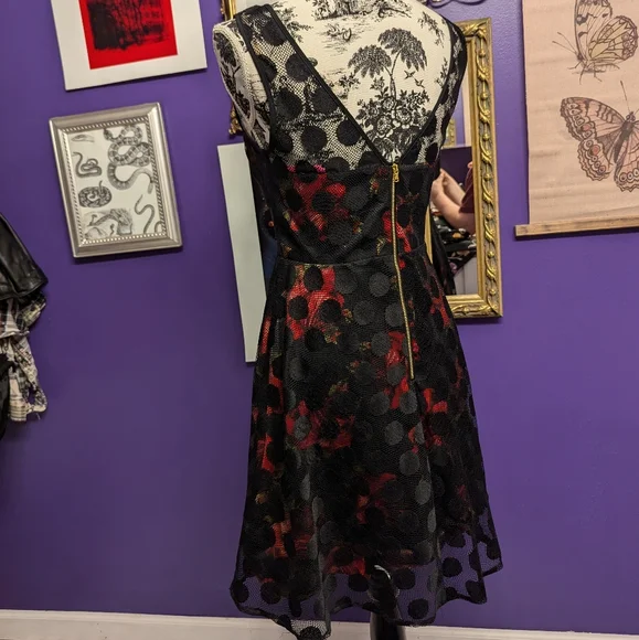 Betsey Johnson Floral Polka Dot Dress - Picture 3 of 6